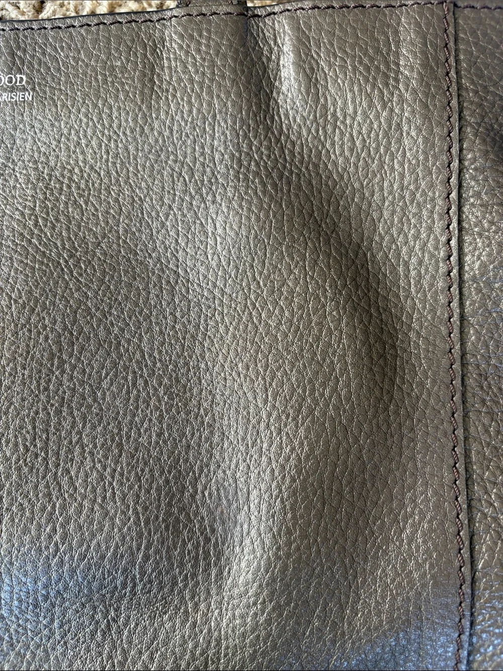 Loxwood Le Cabas Parisien Brown/Kaki Leather Tote with Tassel